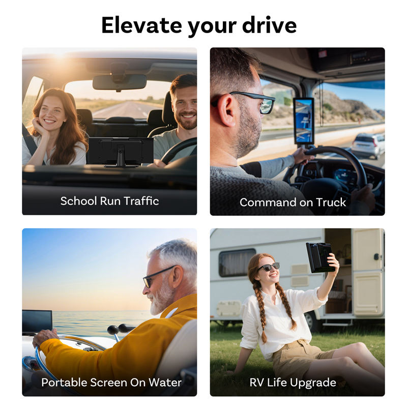 🍃50% OFF! 🔥11.4 Inch 4K Ultra HD Portable Car Touch Screen, Wireless CarPlay & Android Auto GPS Navigator, Worldwide Map Navigation, Plug & Play Car Entertainment Display with Netflix YouTube Support & 1-Year Warranty