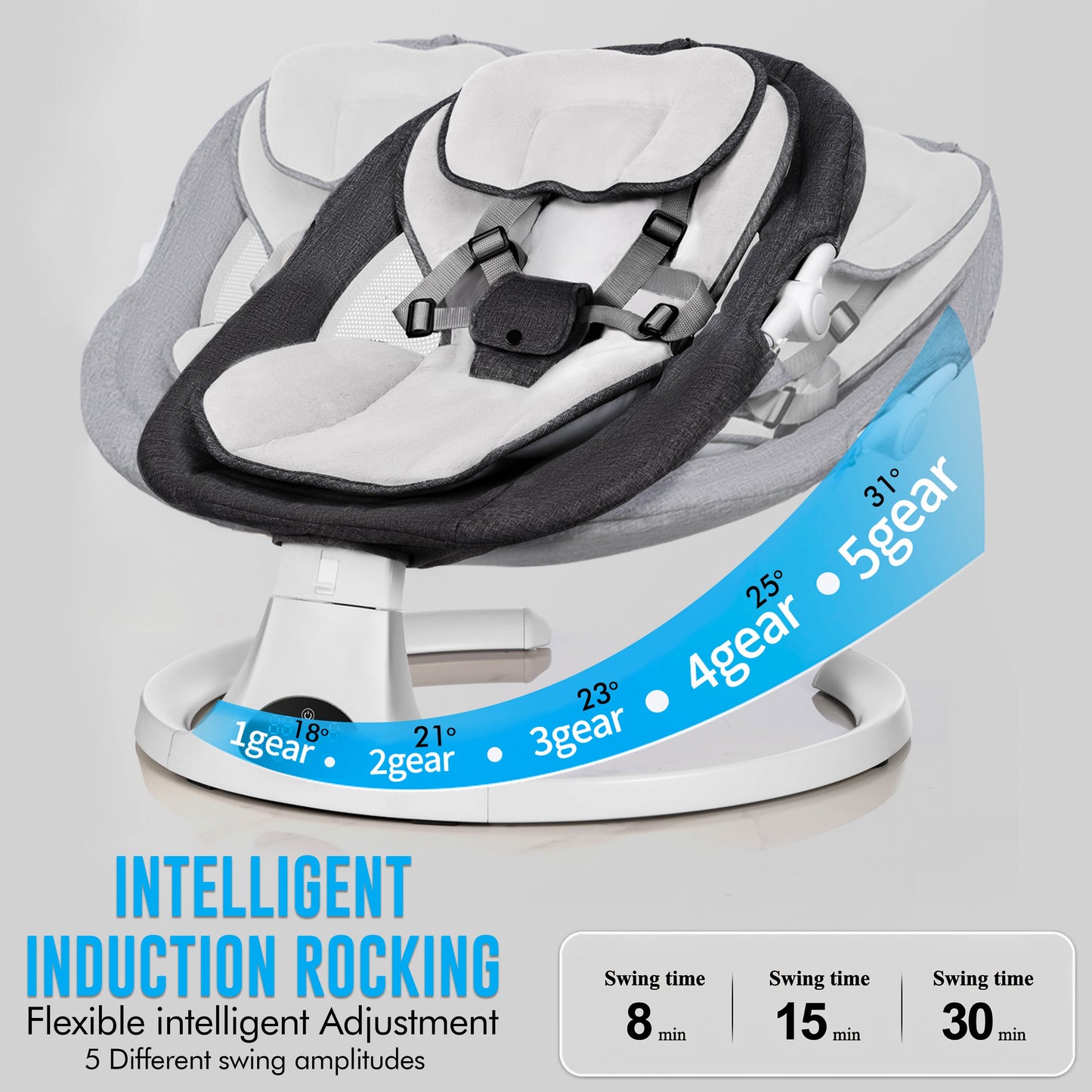⏰Flash-Sale👶Multi Function Baby Electric Swing Bluetooth Music Remote Control Infant Rocker Chair