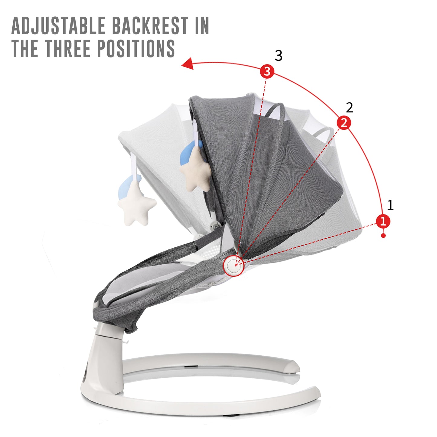 ⏰Flash-Sale👶Multi Function Baby Electric Swing Bluetooth Music Remote Control Infant Rocker Chair