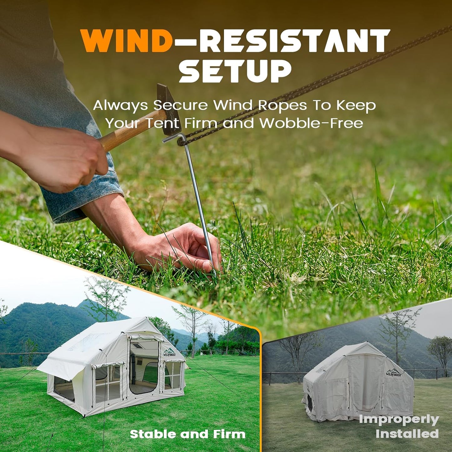 🔥Hot Sale - Waterproof Lightweight Oxford Cloth Automatic Inflatable Tent With Camping Equipment