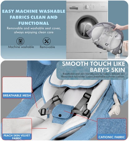 ⏰Flash-Sale👶Multi Function Baby Electric Swing Bluetooth Music Remote Control Infant Rocker Chair