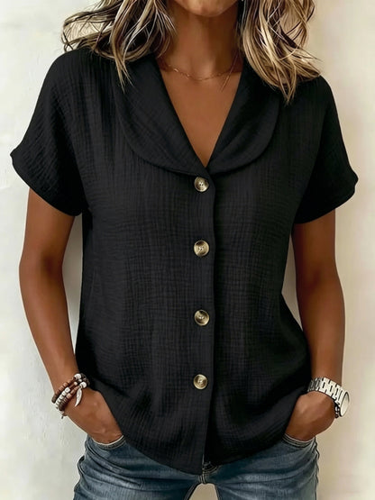New Arrivals🔥 Women's Simple Button-decorated Cotton And Linen Shirt