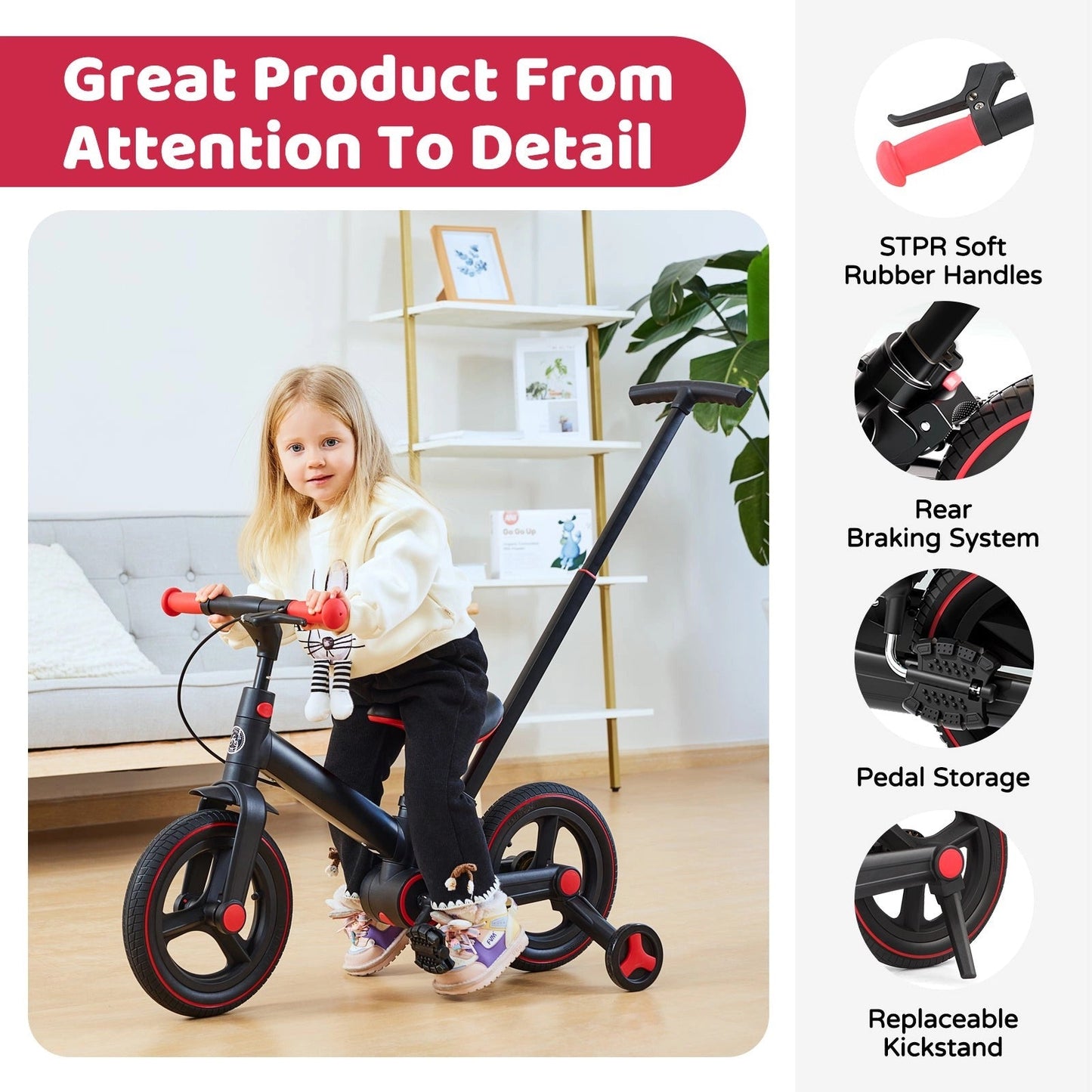 🔥Limited-Time Offer - 6-in-1 Convertible Toddler Tricycle & Balance Bike – Foldable & Adjustable